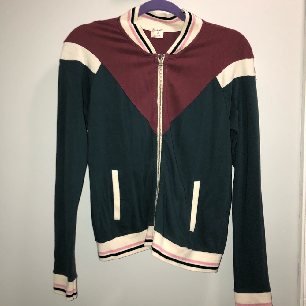 StateSide Crewneck Vintage Zip Up Jacket Sweater